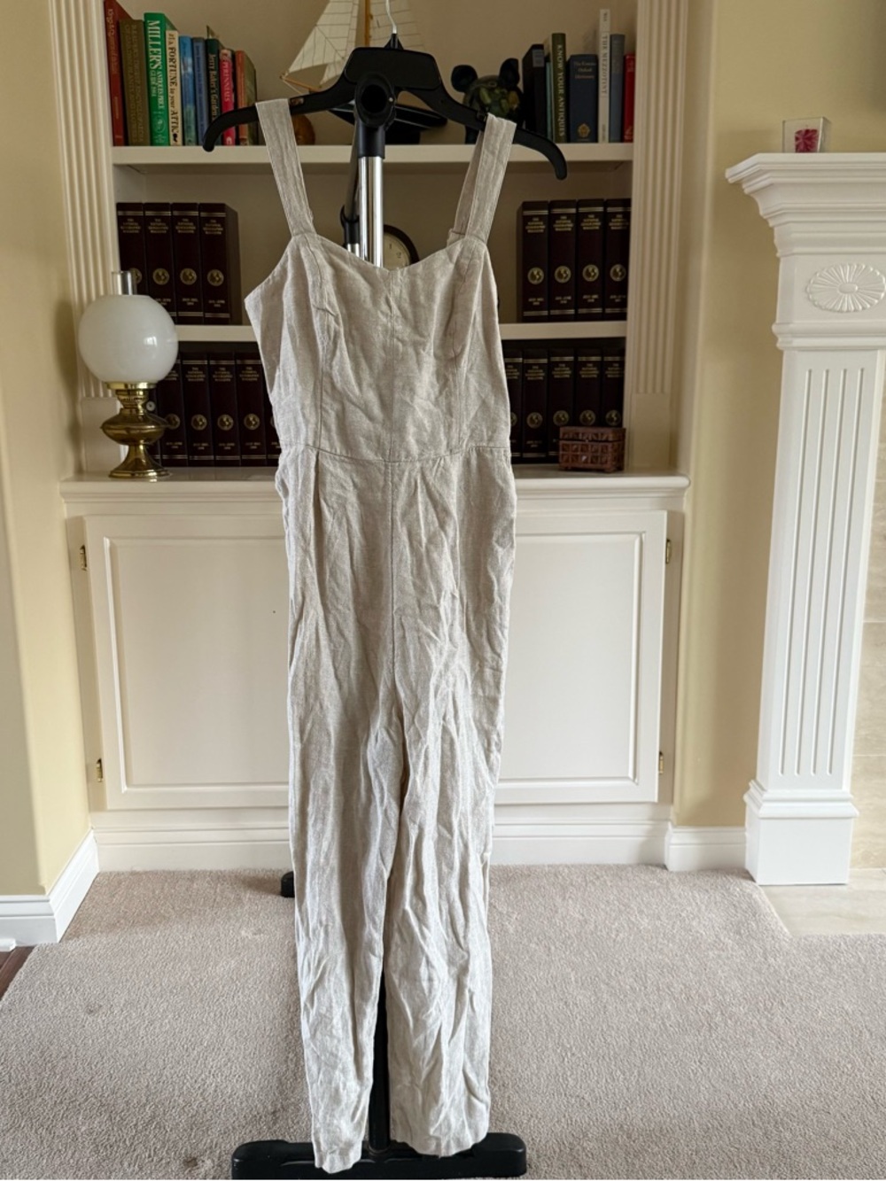 Old Navy Fit & Flare Linen-Blend Jumpsuit NWT